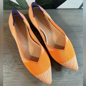 Retired Rothy’s The Point Flats Orange Sherbet sherbert EUC 8.5